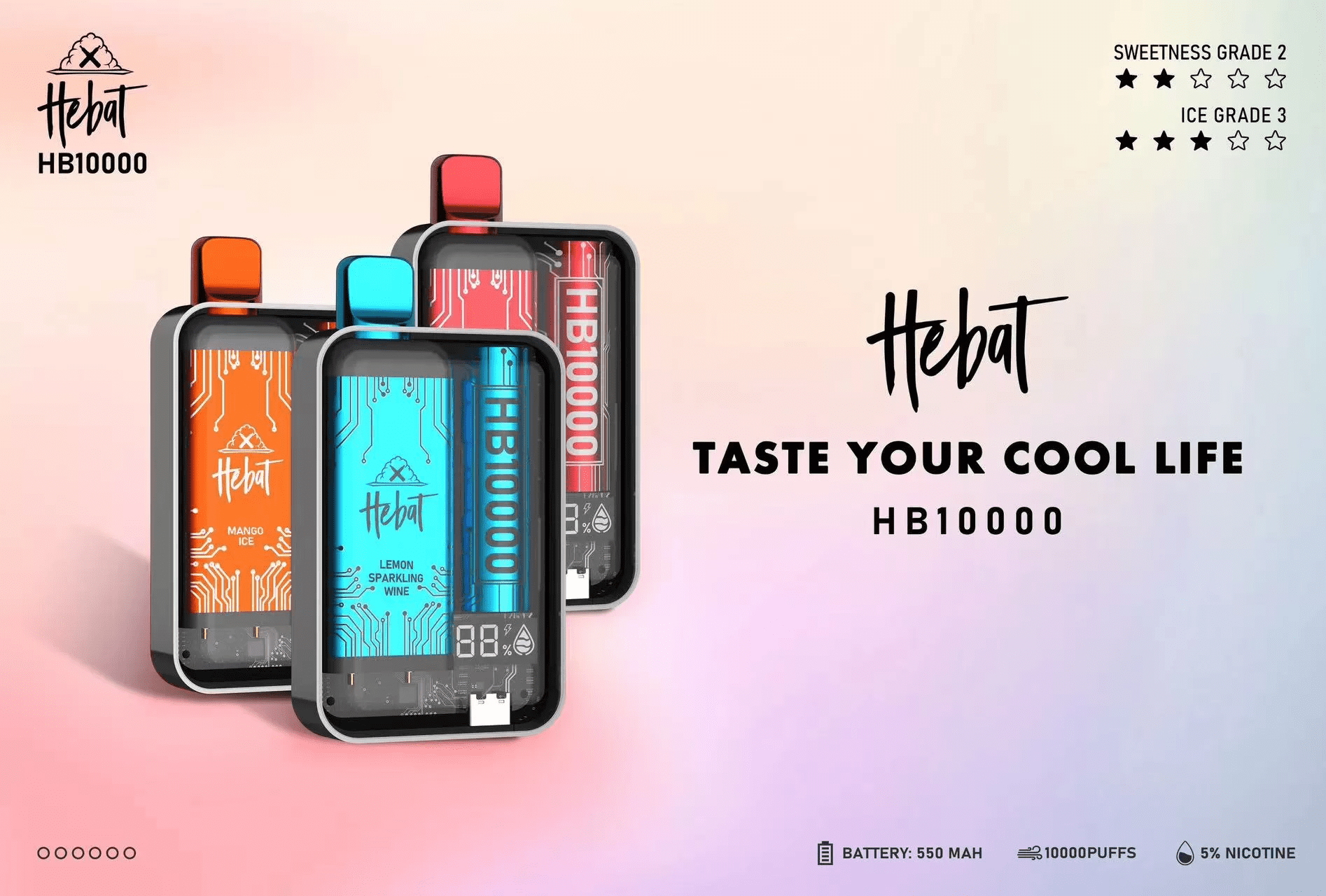 Hebat 10000 puffs喜貝一次性電子煙