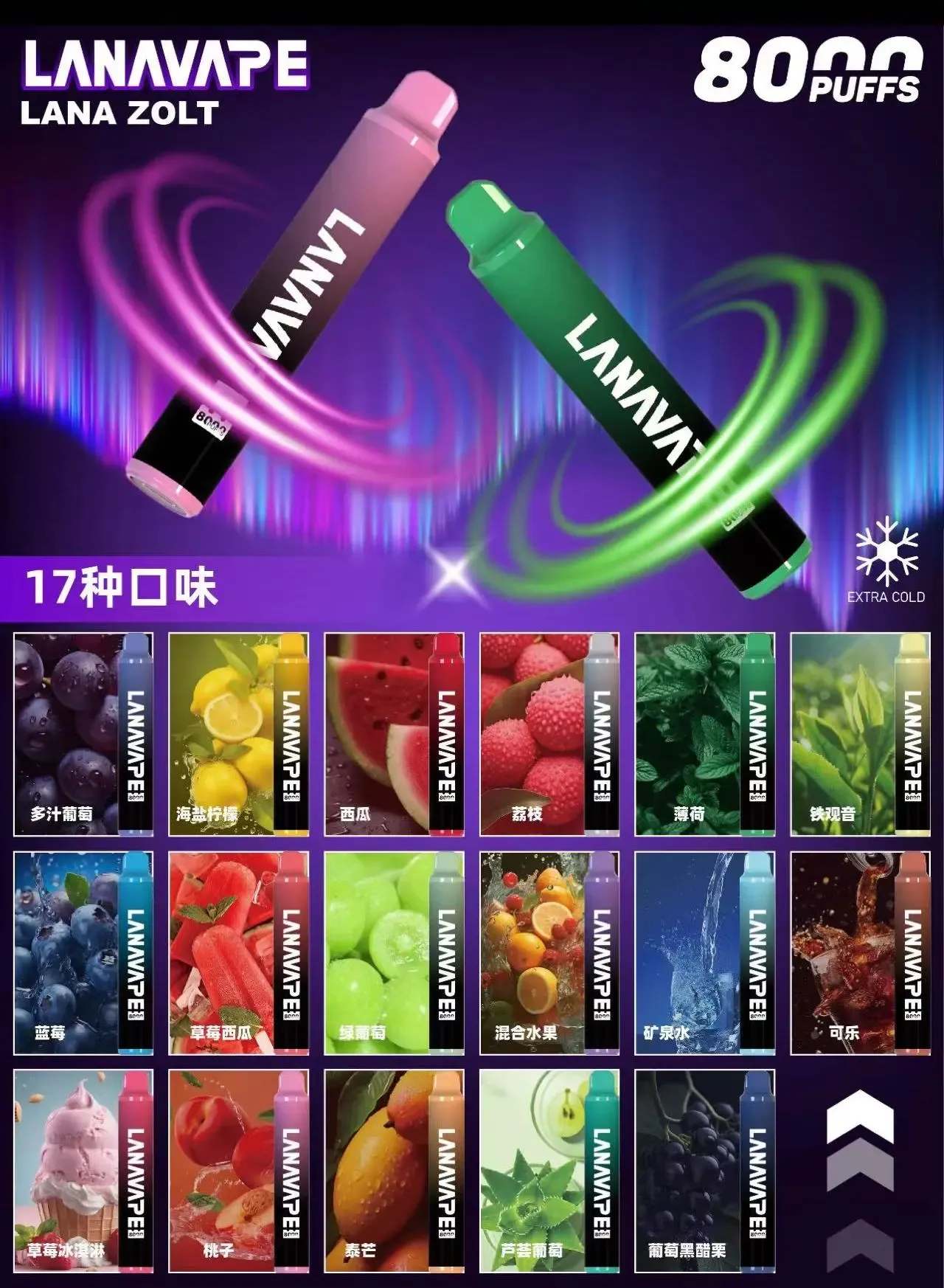 LANA 8000 PUFFS 拋棄式一次性電子煙