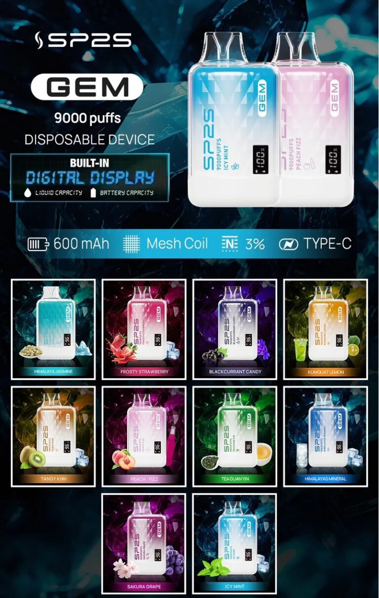 SP2S GEM 9000 PUFFS 拋棄式電子煙