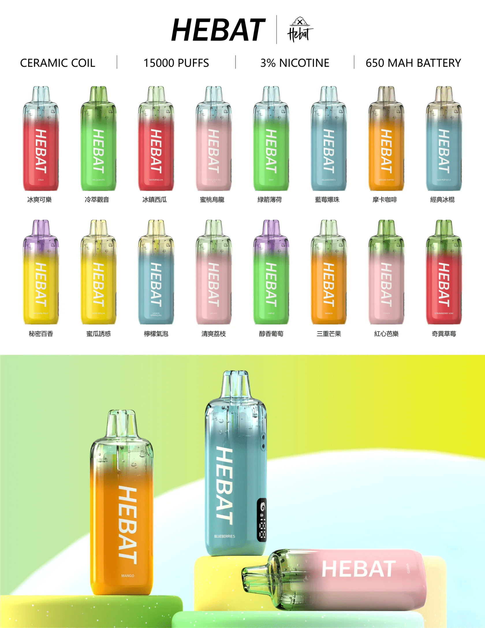 喜貝hebat 15000 puffs